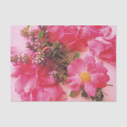 Rose im Thyme-TISSUE-WRAP-PAPIER Seidenpapier (Vorderseite)