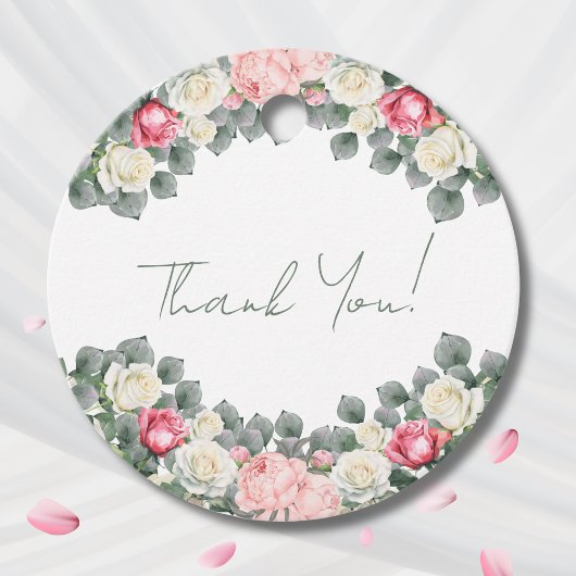 Rose im Vintagen Garten Brautparty Geschenkanhänger