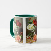 Rose im Vintagen Garten in einer Glasvase Tasse (Vorderseite Links)