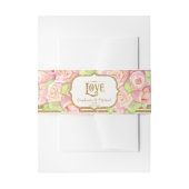 Rose im Wasser Liebe Elegante Romantische Hochzeit Einladungsbanderole (Vorderseite Beispiel)