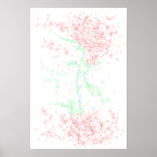 Rose im Wind Poster (Vorne)