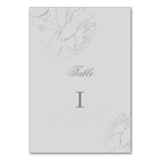 Rose Imitate Embossed Elfenbein Formal Elegante Ho Tischnummer (Rückseite)
