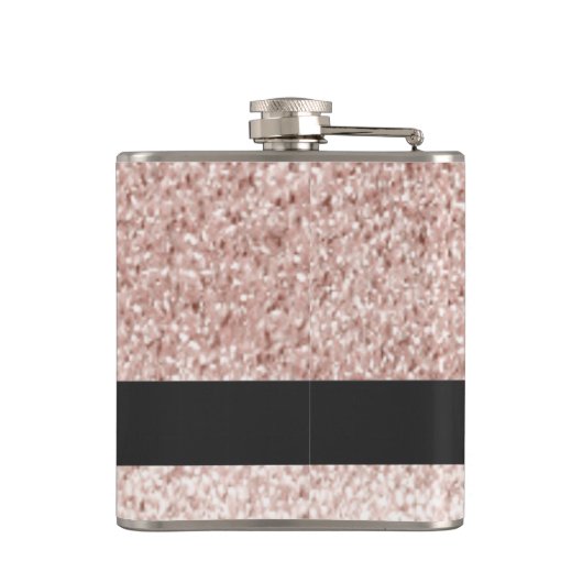 Rose Imitate Glitzer Sparkle Saft Flachmann (Rückseite)