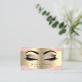 Rose Imitate Gold Makeup Artist Lash Blush Pink Br Terminkarte (Stehend Vorderseite)