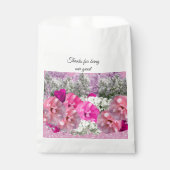 Rose Imitate Pink Glitzer Bouquet Gefallen Tasche Geschenktütchen (Vorderseite)