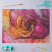 Rose in Alcohol Ink Series Design #30 Seidenpapier (Basteln)