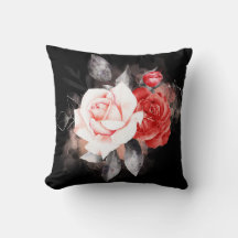 Rose in Aquarellfarbe Schwarz