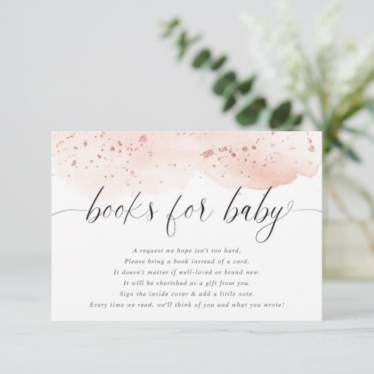 Rose in Aquarellfarben Begleitkarte (Stehend Vorderseite)