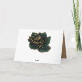 Rose in Aquarellfarben Foto dank Karte (Rückseite)