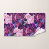 Rose in Blau und Violett Badhandtuch Set (Handtuch)