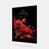 Rose in Bloom - Eleganter Geburtstag Acrylschild (Winkel)