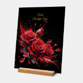 Rose in Bloom - Eleganter Geburtstag Acrylschild (Winkel)