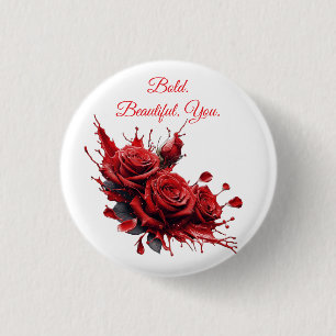 Rose in Bloom - Eleganter Geburtstag Button