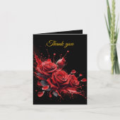 Rose in Bloom - Eleganter Geburtstag Dankeskarte (Vorderseite)