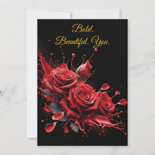 Rose in Bloom - Eleganter Geburtstag Einladung