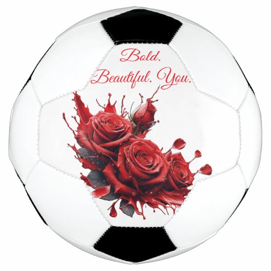 Rose in Bloom - Eleganter Geburtstag Fußball (Vorderseite)