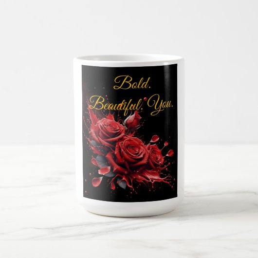 Rose in Bloom - Eleganter Geburtstag Kaffeetasse (Mittel)