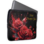 Rose in Bloom - Eleganter Geburtstag Laptopschutzhülle (Vorne Rechts)