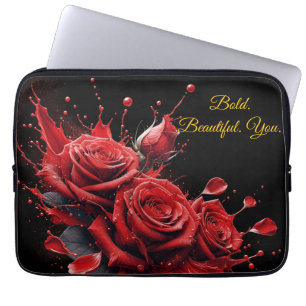 Rose in Bloom - Eleganter Geburtstag Laptopschutzhülle