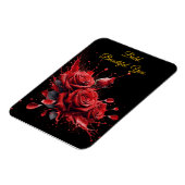 Rose in Bloom - Eleganter Geburtstag Magnet (Linke Seite)