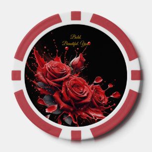 Rose in Bloom - Eleganter Geburtstag Pokerchips