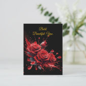 Rose in Bloom - Eleganter Geburtstag Postkarte (Stehend Vorderseite)