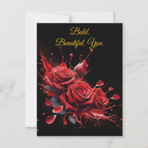 Rose in Bloom - Eleganter Geburtstag Postkarte
