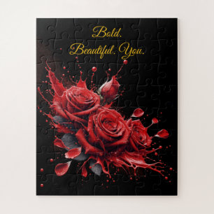 Rose in Bloom - Eleganter Geburtstag Puzzle