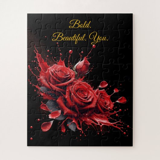 Rose in Bloom - Eleganter Geburtstag Puzzle (Vertikal)