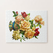 Rose in Bowl Elegant Vintages Jigsaw Puzzle (Horizontal)