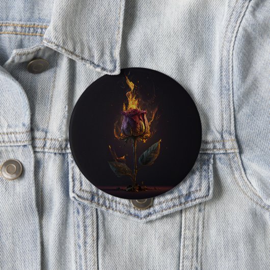 Rose in Brand Button (Beispiel)