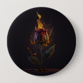 Rose in Brand Button (Vorderseite)