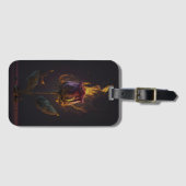 Rose in Brand Gepäckanhänger (Vorderseite (Horizontal))