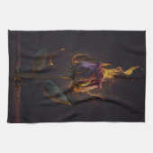 Rose in Brand Geschirrtuch (Horizontal)