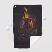 Rose in Brand Golfhandtuch (Insitu)