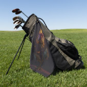 Rose in Brand Golfhandtuch (Gras)