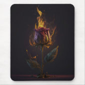 Rose in Brand Mousepad (Vorne)