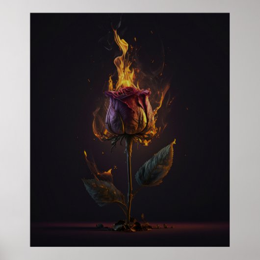 Rose in Brand Poster (Vorne)