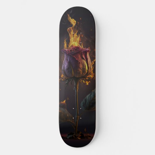 Rose in Brand Skateboard (Vorderseite)