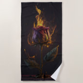 Rose in Brand Strandtuch (Vorderseite)