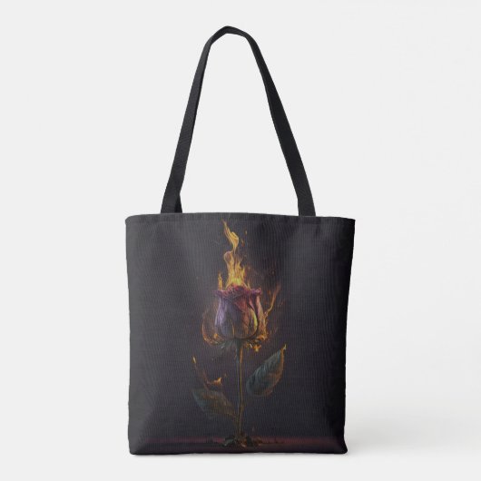 Rose in Brand Tasche (Rückseite)