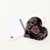 Rose in Burgund und Rosa Vintage botanische Notizblock (Innenseite)