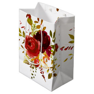 Rose in Burgund und Rot Mittlere Geschenktüte