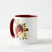 Rose in Burgund und Rot Tasse (Vorderseite Links)