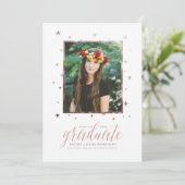 Rose in den Sternen Foto Abschluss Ankündigung (Stehend Vorderseite)