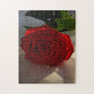 Rose in der Abenddämmerung Puzzle