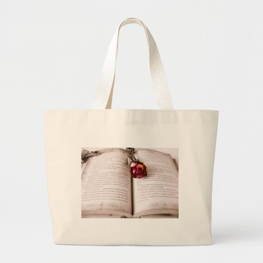 Rose in der Bibel Jumbo Stoffbeutel (Vorne)