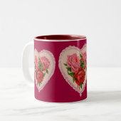Rose in der Tasse Herz (Vorderseite Links)
