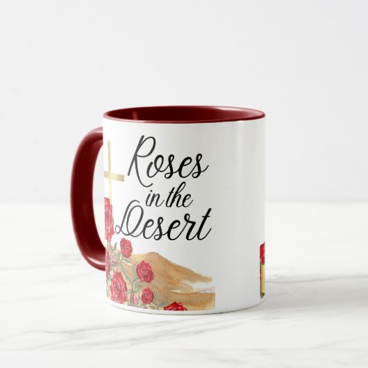 Rose in der Wüste Tasse (Vorderseite Links)