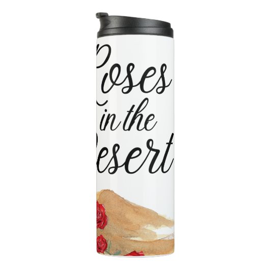Rose in der Wüste Thermosbecher (Nach rechts gedreht)